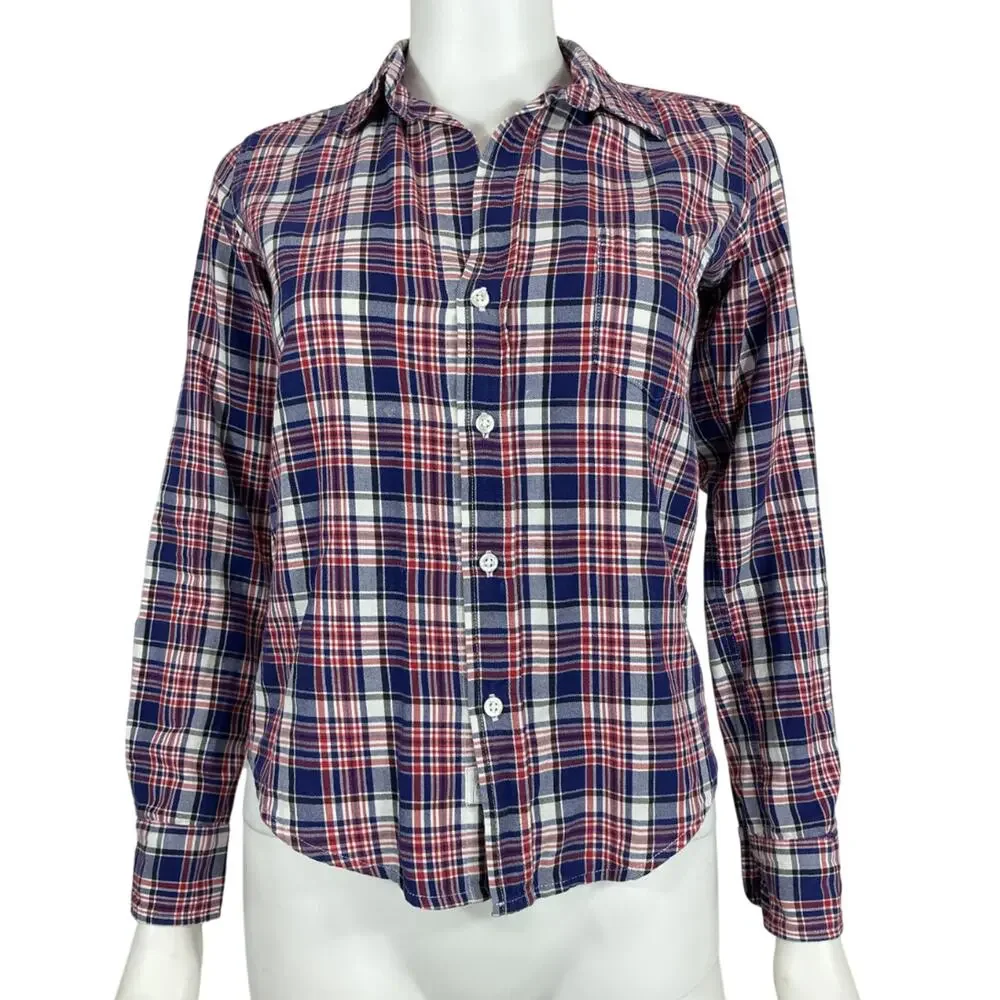 Frank & Eileen Plaid Multicolor Barry Button Up Shirt Size XXS